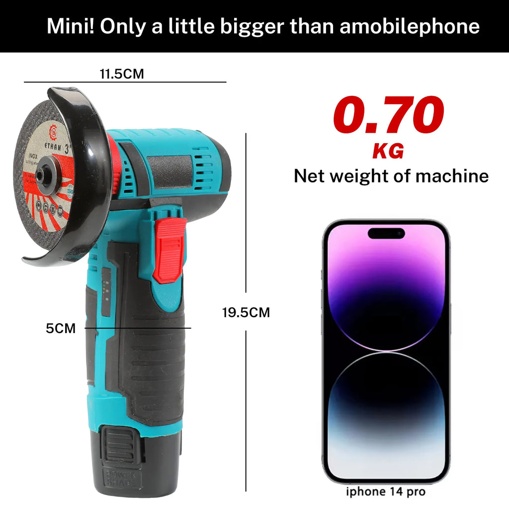 Mini amoladora 12V 19500rpm con 2 baterias