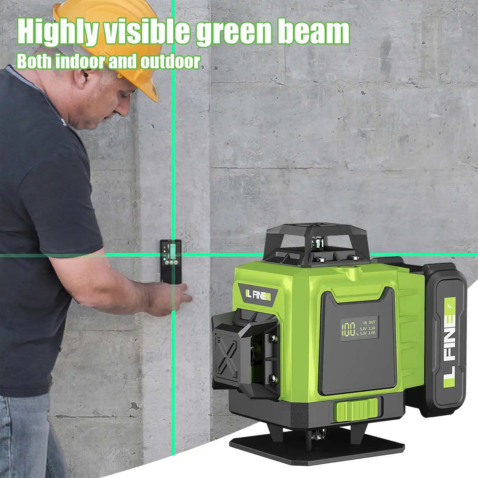 Nivel laser verde 4D 6 lineas