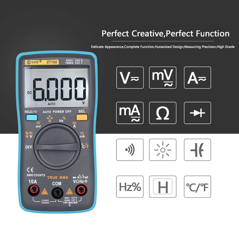 Multimetro digital BSIDE ZT102