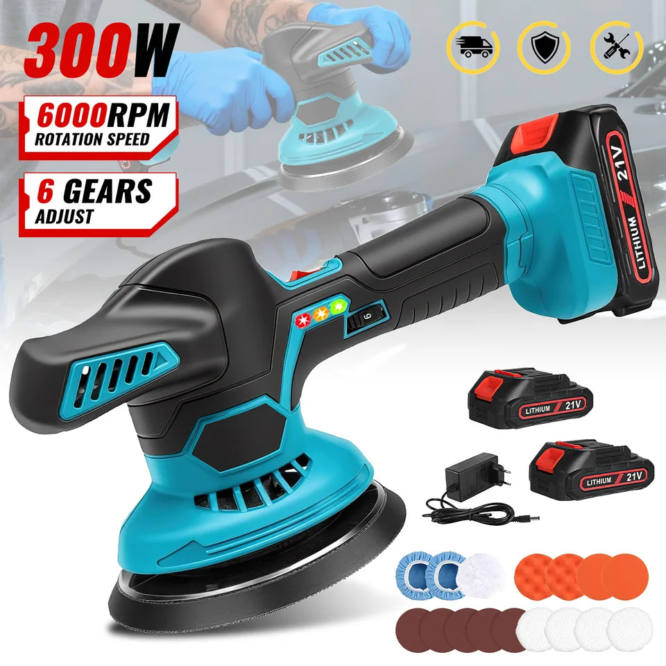 Pulidora coche 21V con 2 baterias