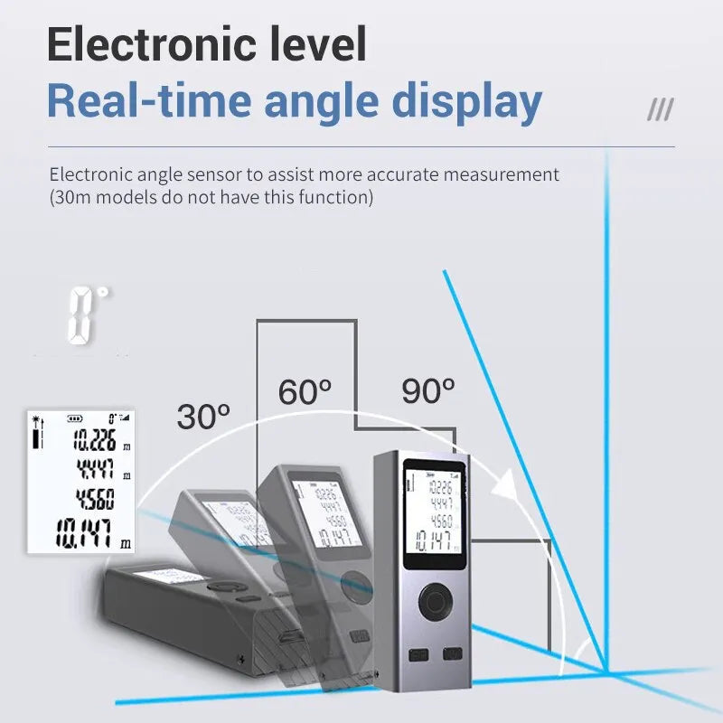 Mini medidor laser 30m recargable
