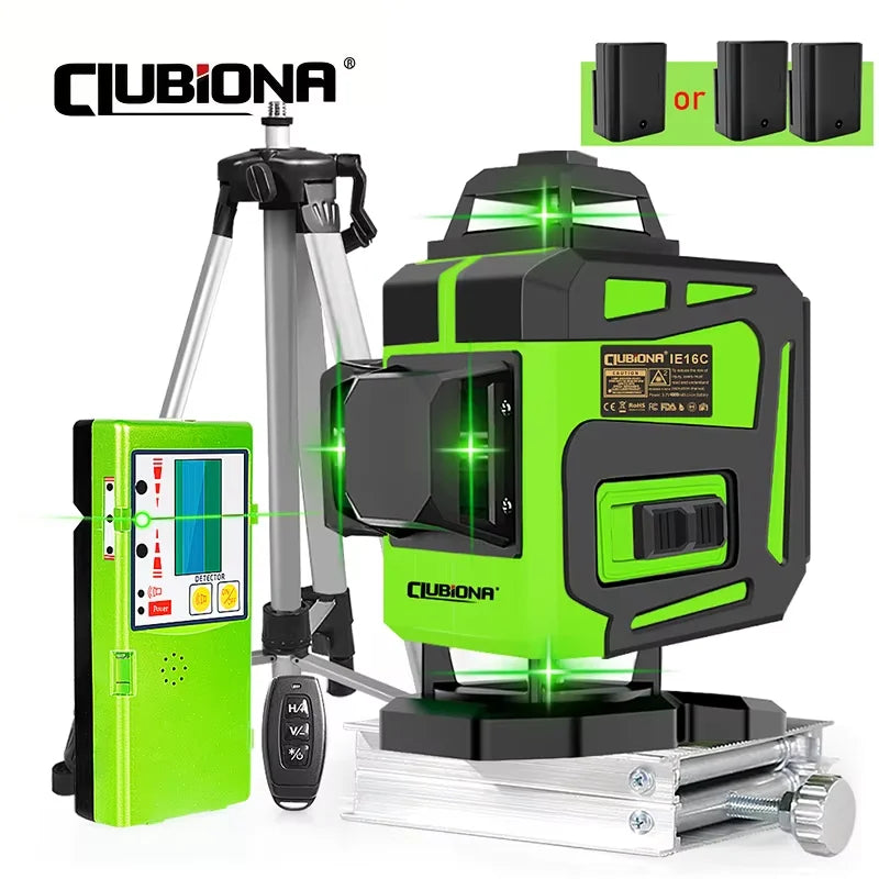 Nivel laser verde 12 lineas 360