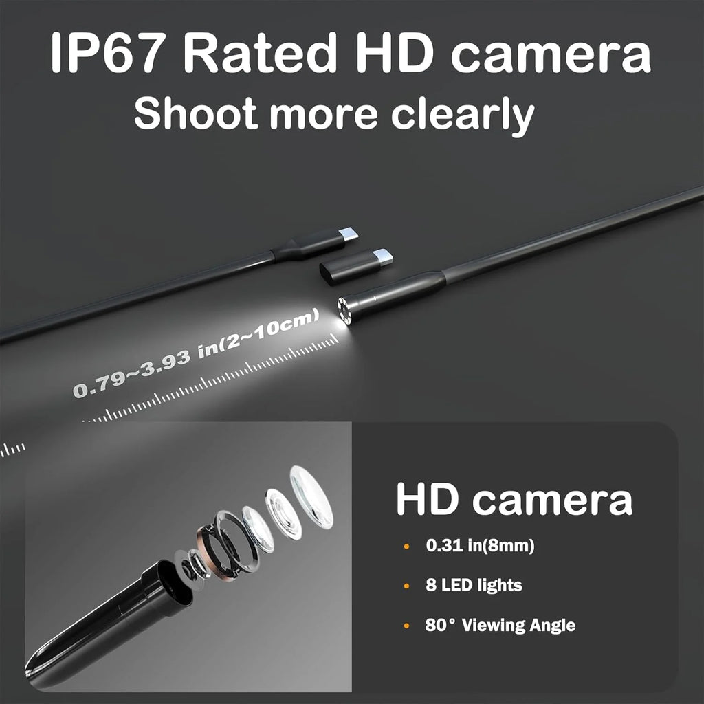 Boroscopio industrial 1080P doble lente