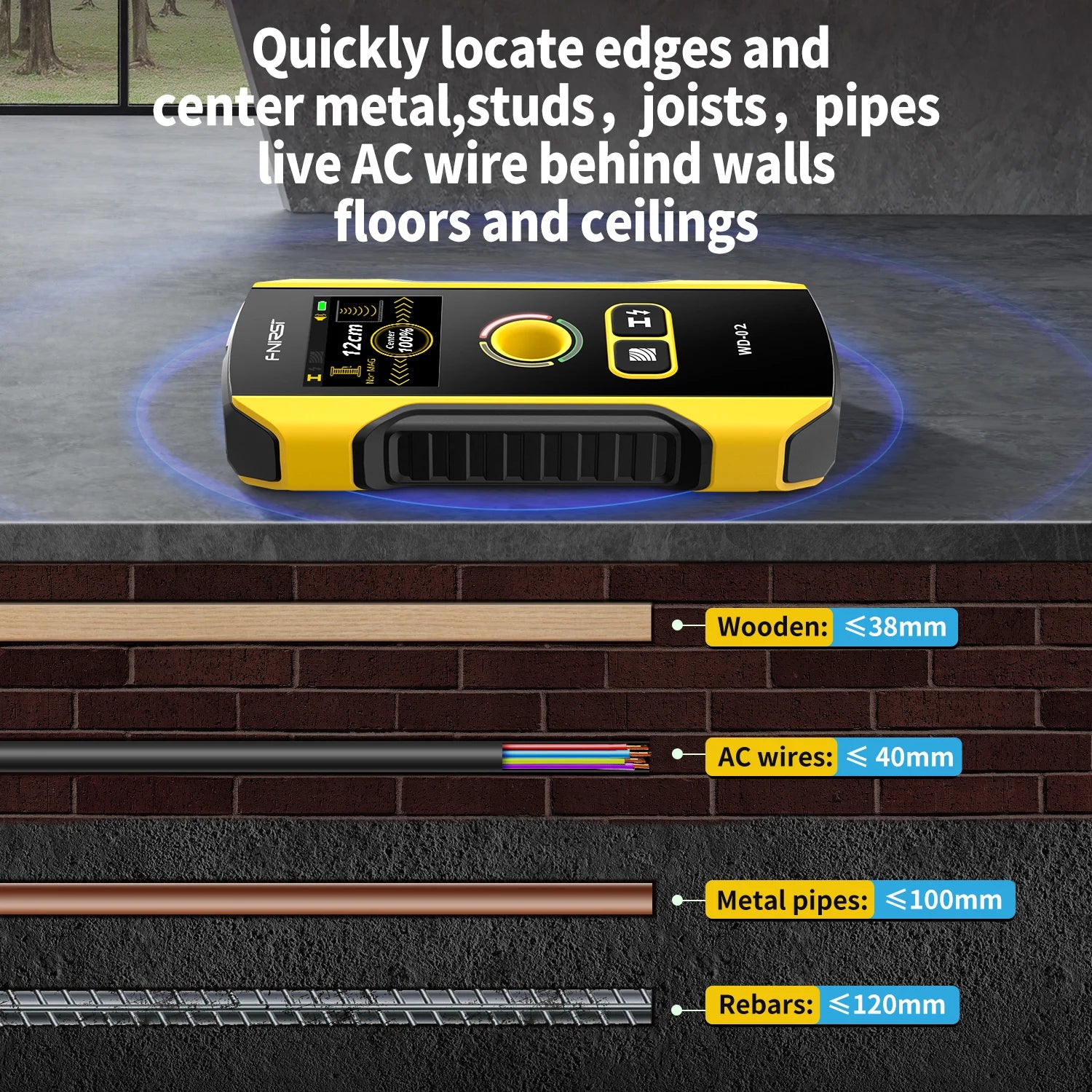 Detector de pared FNIRSI WD-02