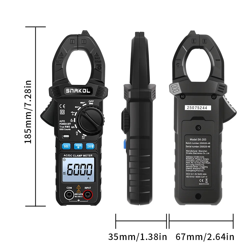 Multimetro digital SNAKOL SK203