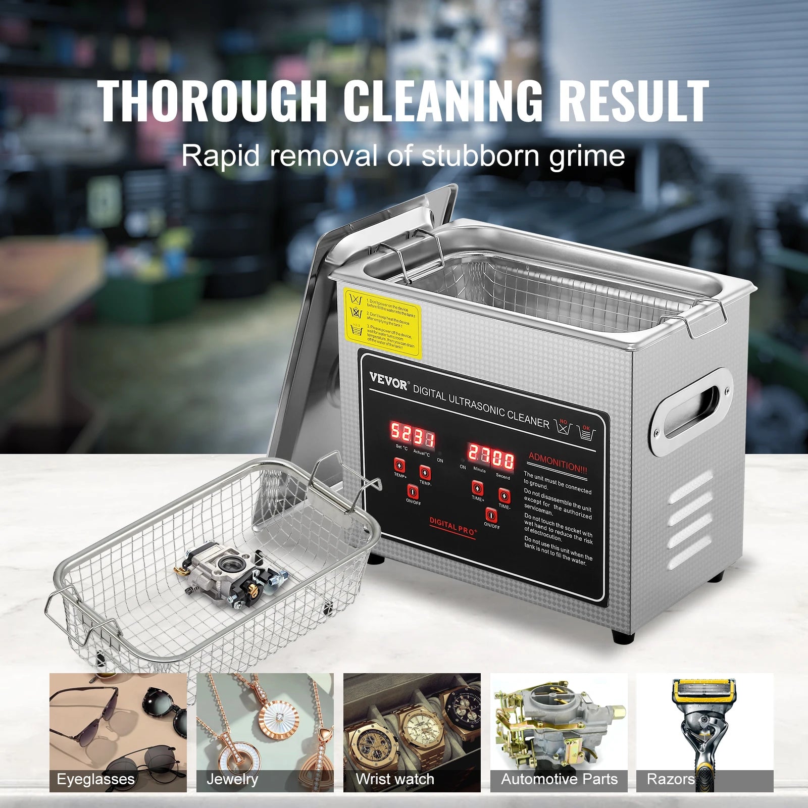 Limpiador ultrasonico acero inox
