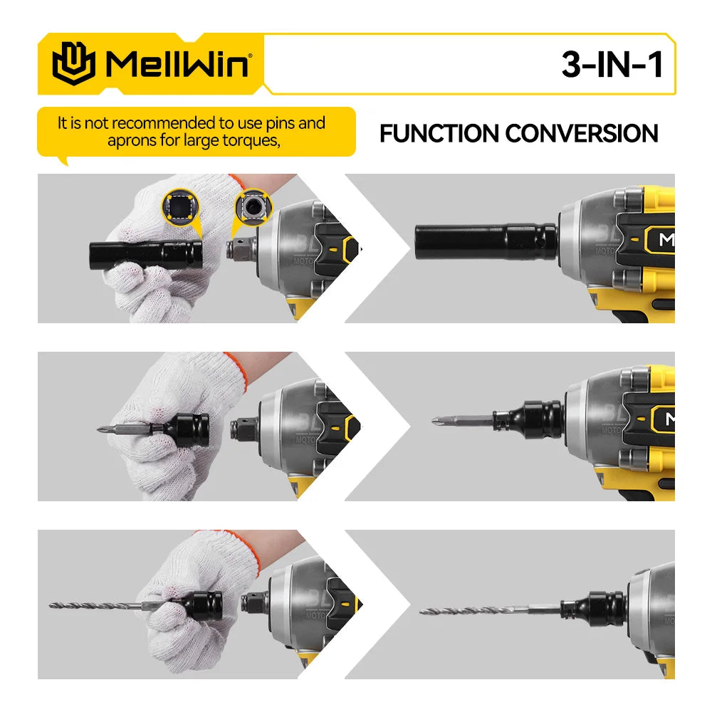 Llave de impacto MELLWIN con 2 baterias 2XBattery Set-B 8525