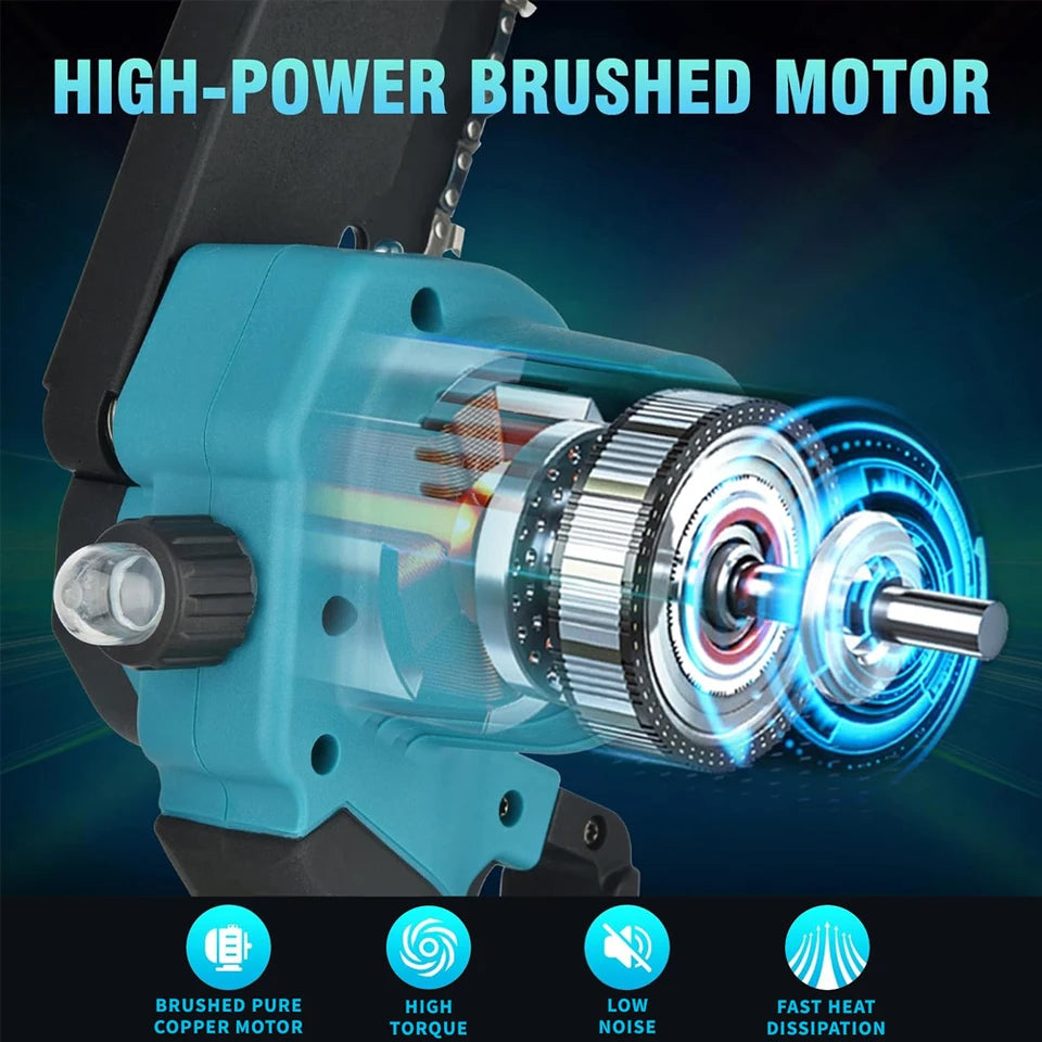 Motosierra electrica Jemi 6 pulgadas con 2 baterias
