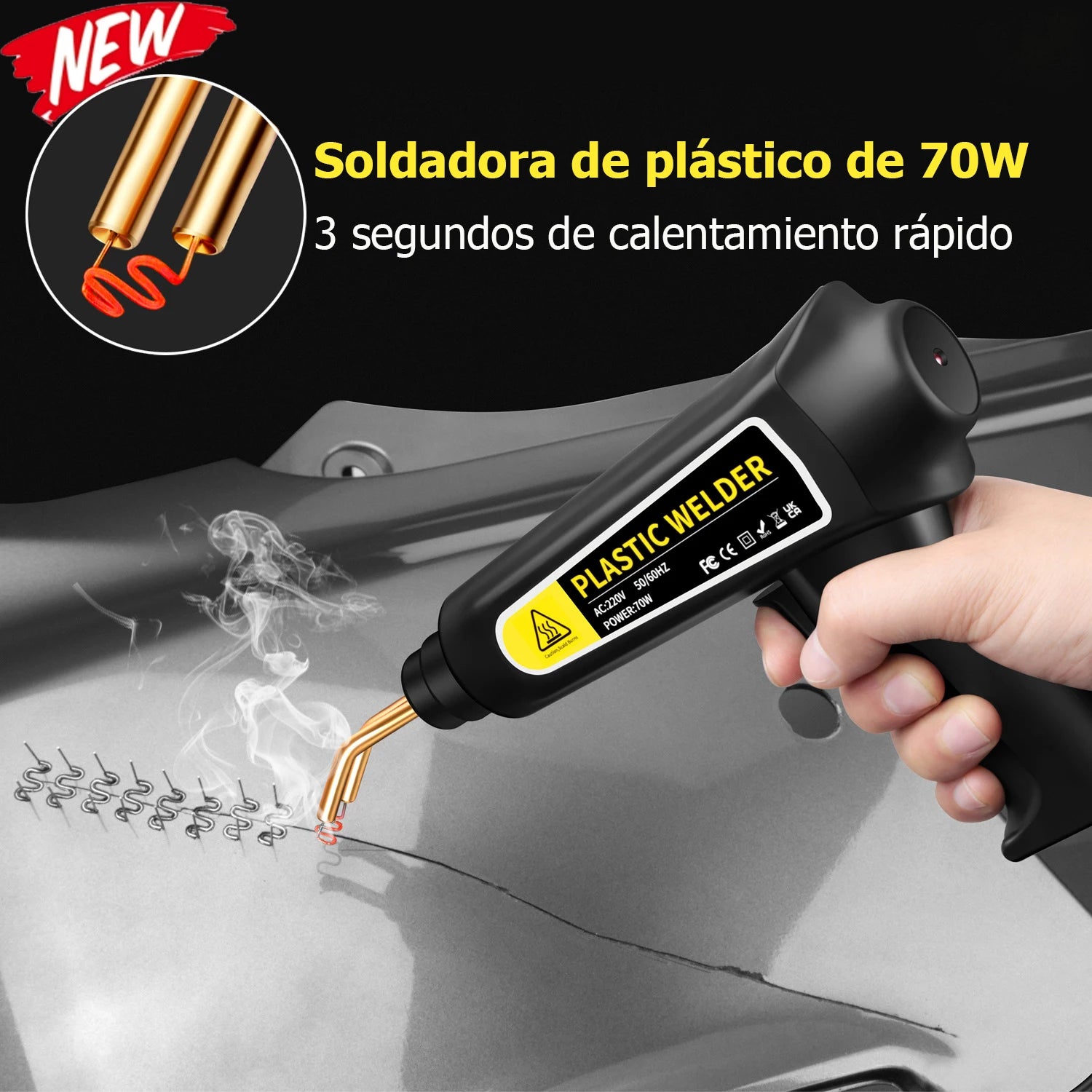 Soldador plastico 400 grapas Paper box set-EU Plug 8484