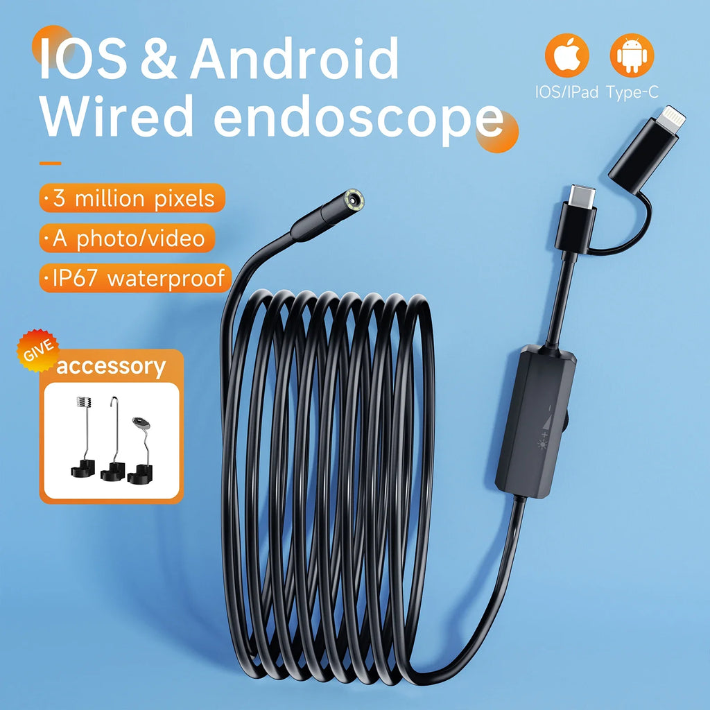 Boroscopio industrial 8mm OTG movil