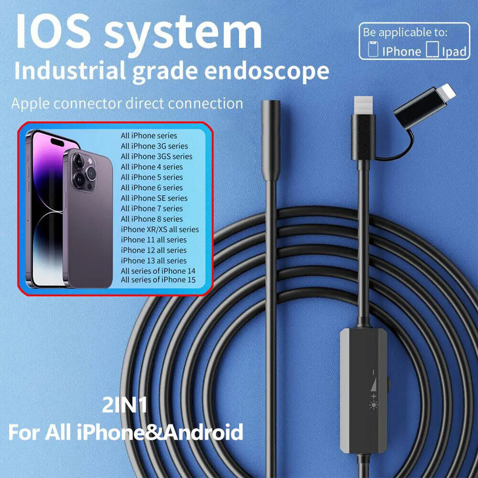 Boroscopio industrial 8mm OTG movil