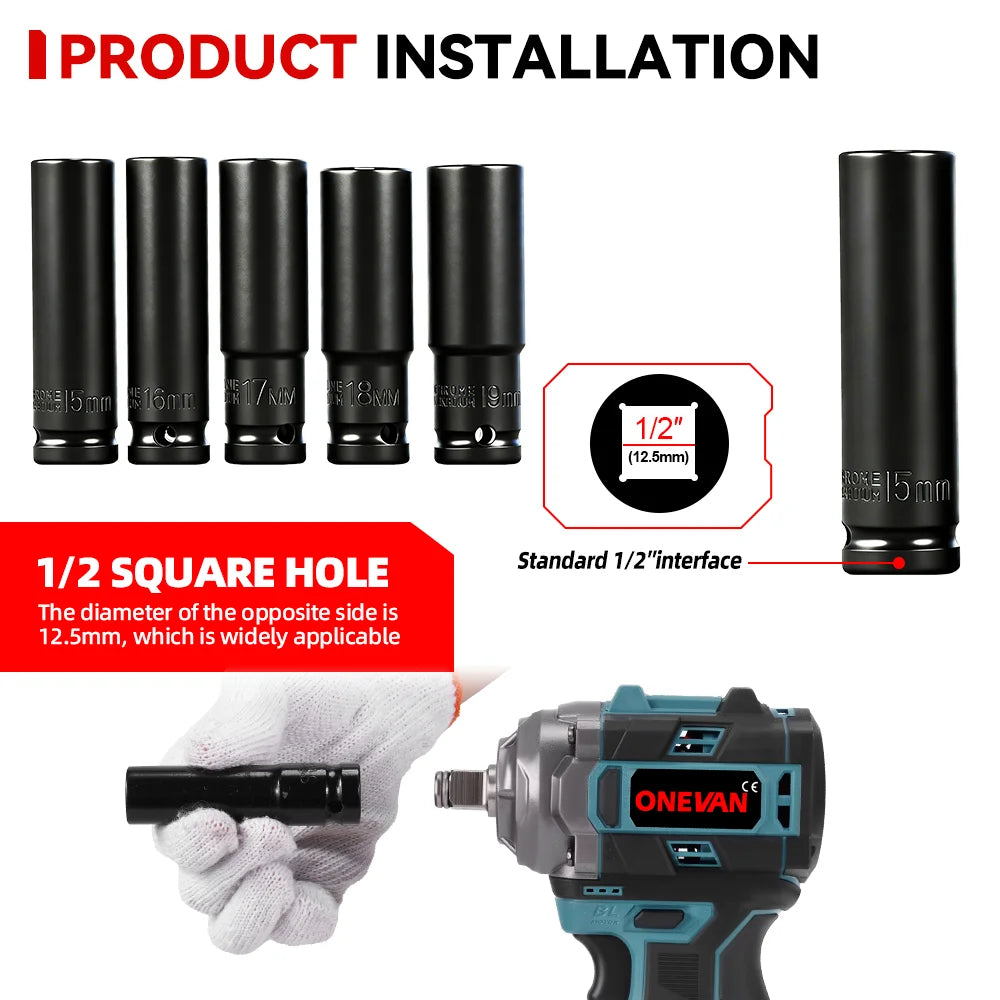 Llave de impacto ONEVAN 500Nm 1/2 con 1 bateria