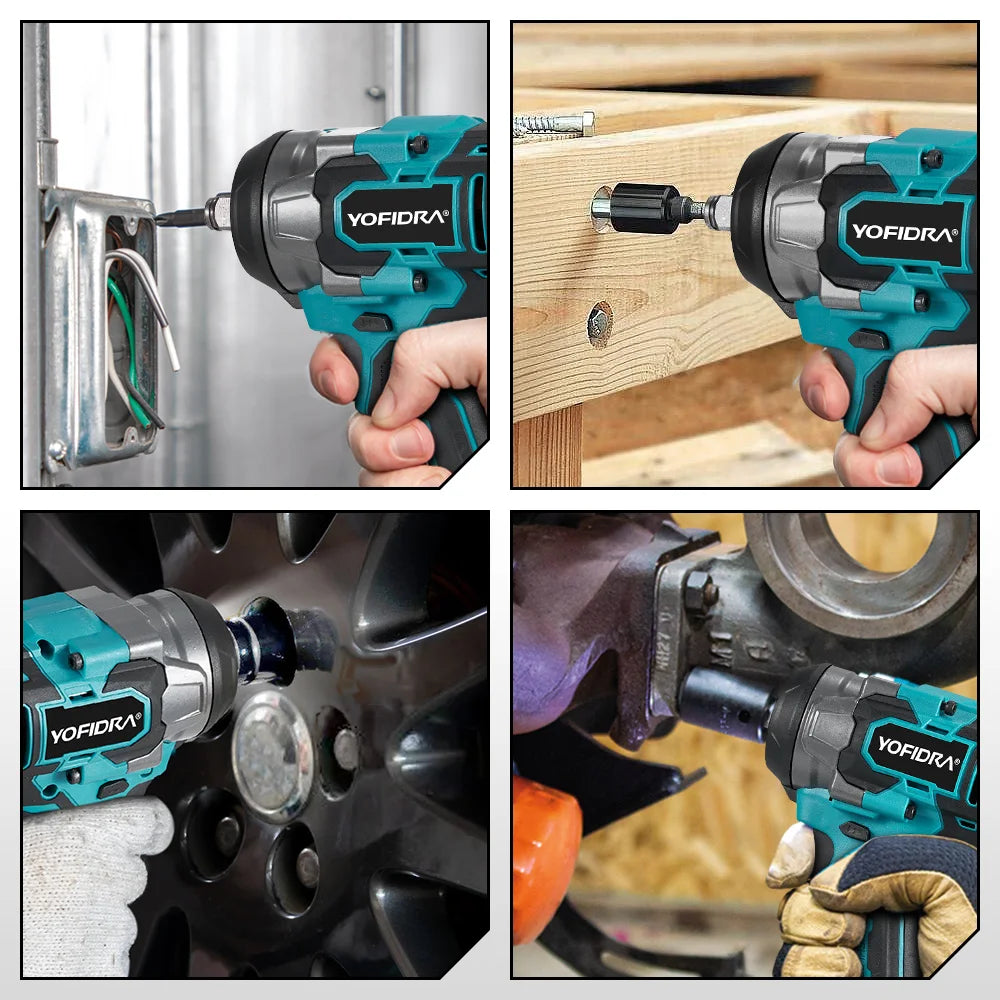 Llave de impacto YOFIDRA 1200Nm 1/2 con 1 bateria