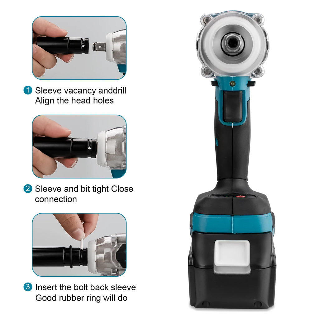 Llave de impacto 520Nm 1/2 con 1 bateria