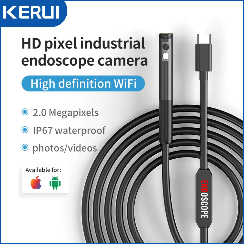 Boroscopio industrial KERUI doble lente OTG movil