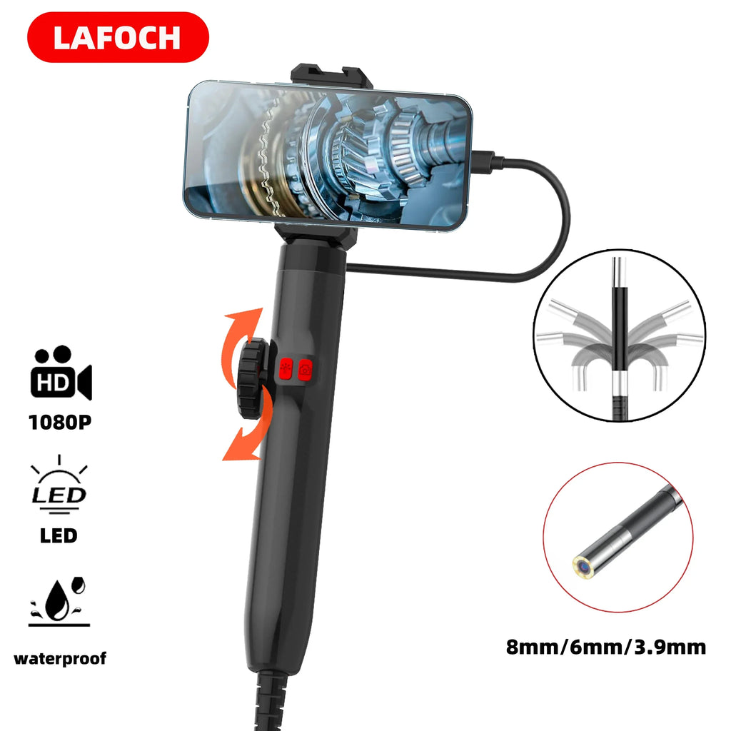 Boroscopio industrial articulado 360 6mm OTG movil