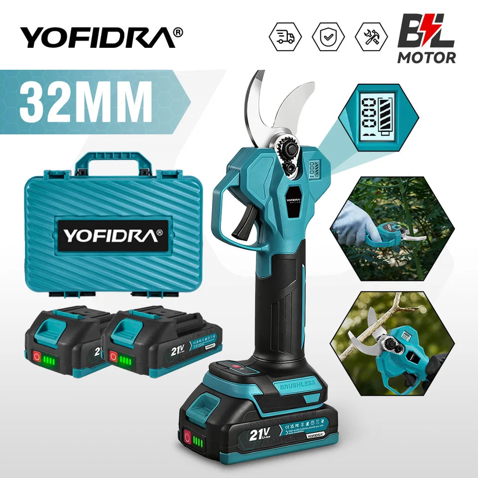 Tijeras podar YOFIDRA 32mm con 2 baterias