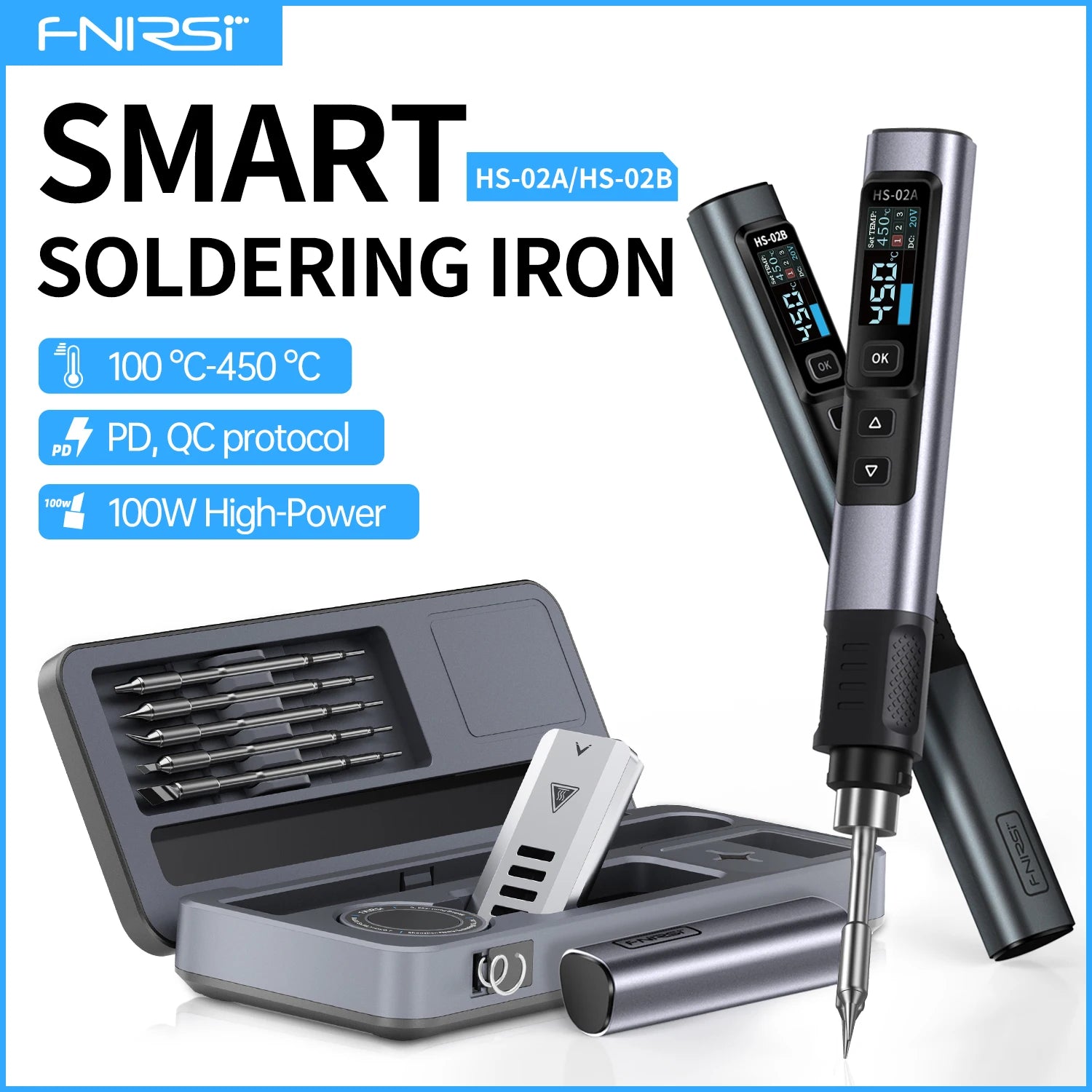 Soldador electrico FNIRSI HS-02B