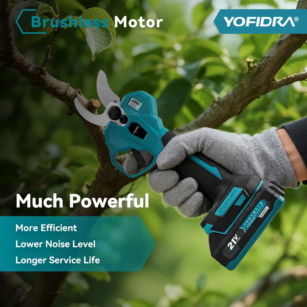 Tijeras podar YOFIDRA 32mm con 2 baterias