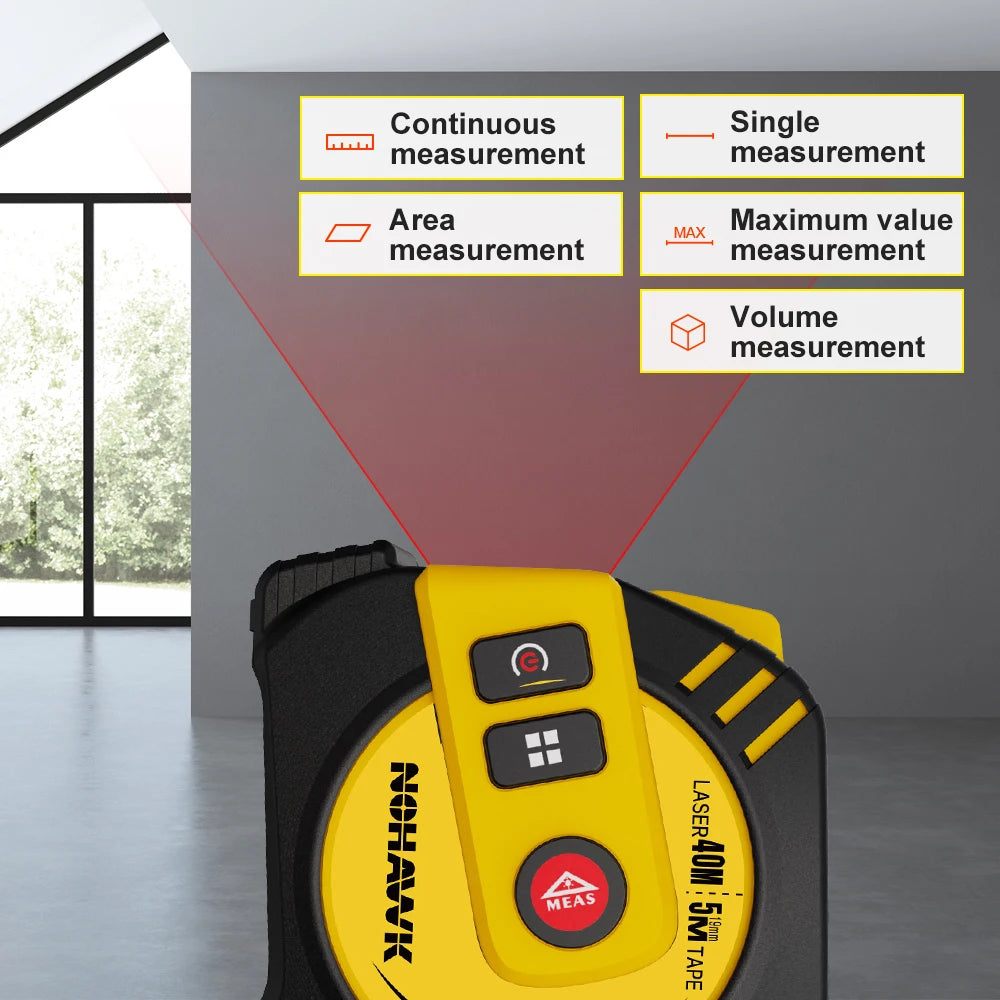 Medidor laser Nohawk 40m 40m Tape Measure 0169