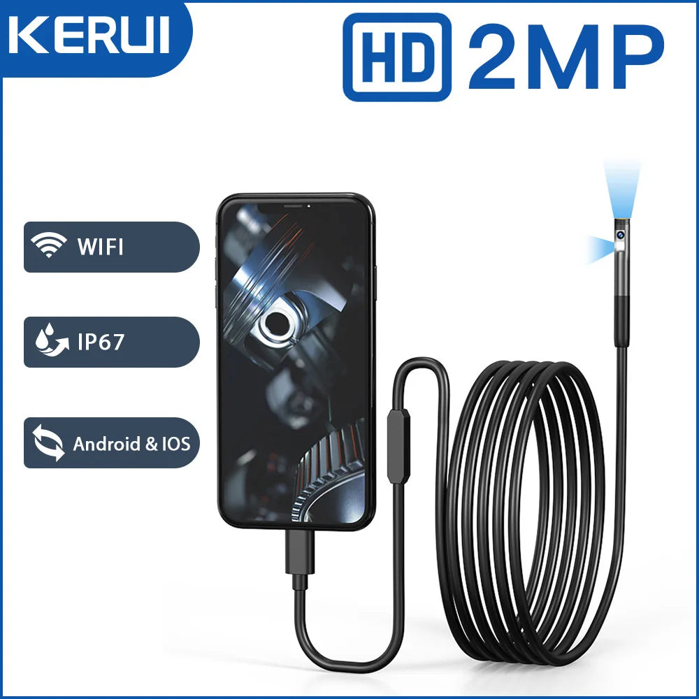 Boroscopio industrial KERUI doble lente OTG movil