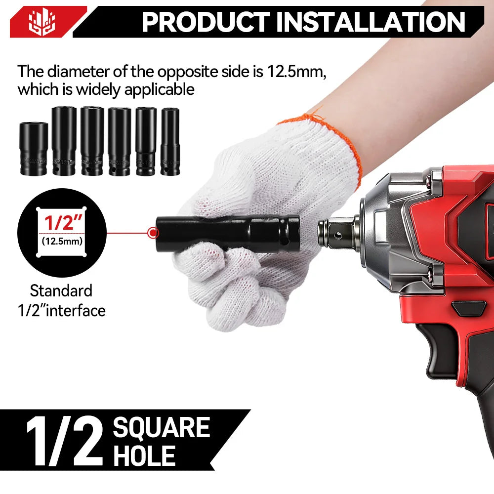 Llave de impacto ONEVAN 1200Nm 1/2 con 1 bateria 1Battery 1EU Plug 2413