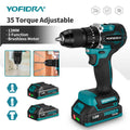Taladro YOFIDRA percutor 13mm con 2 baterias