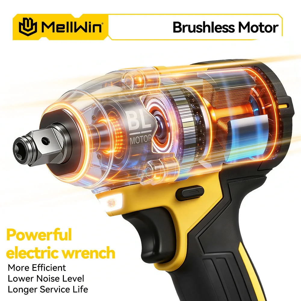 Llave de impacto MELLWIN con 2 baterias 2XBattery Set-B 8525
