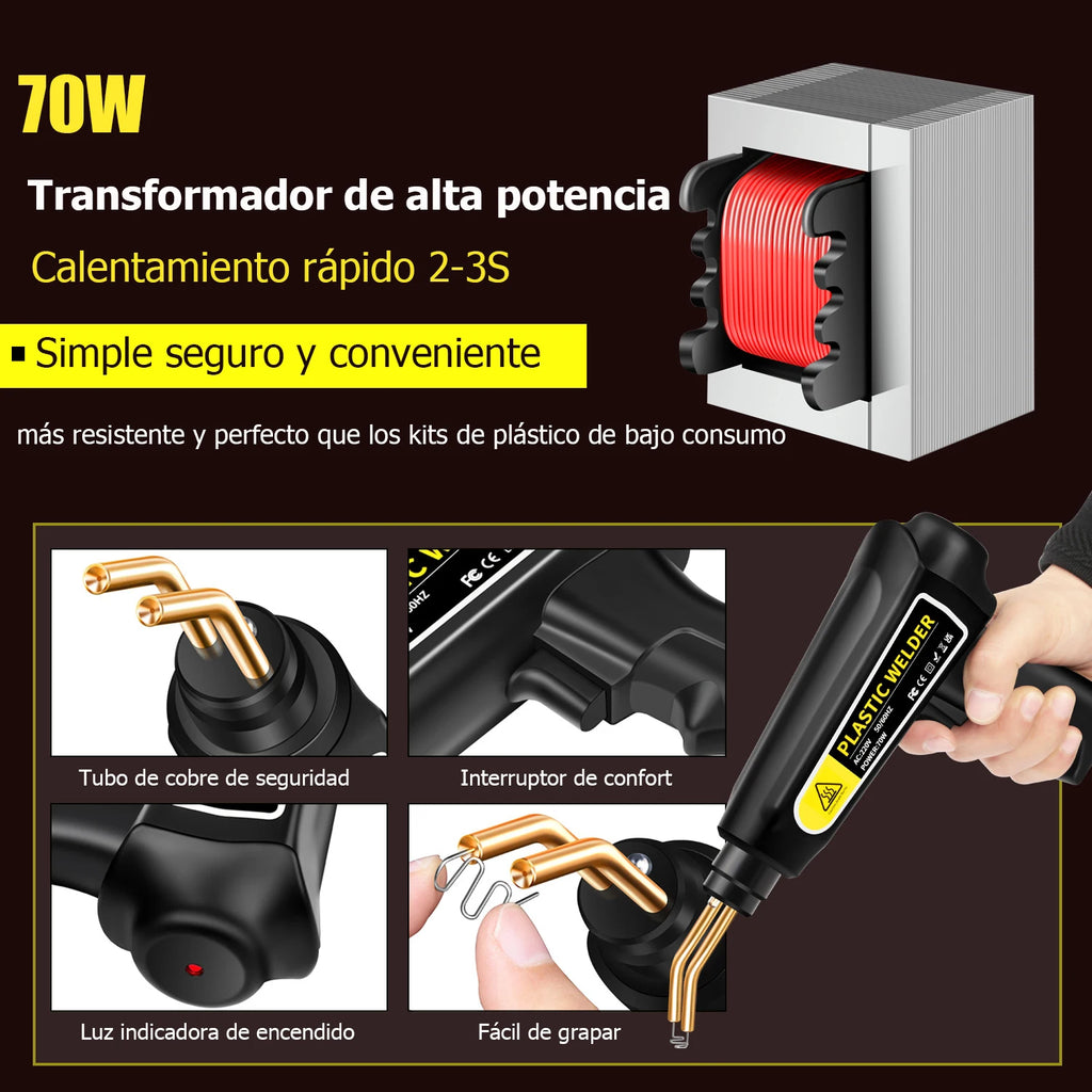 Soldador plastico 400 grapas Paper box set-EU Plug 8484