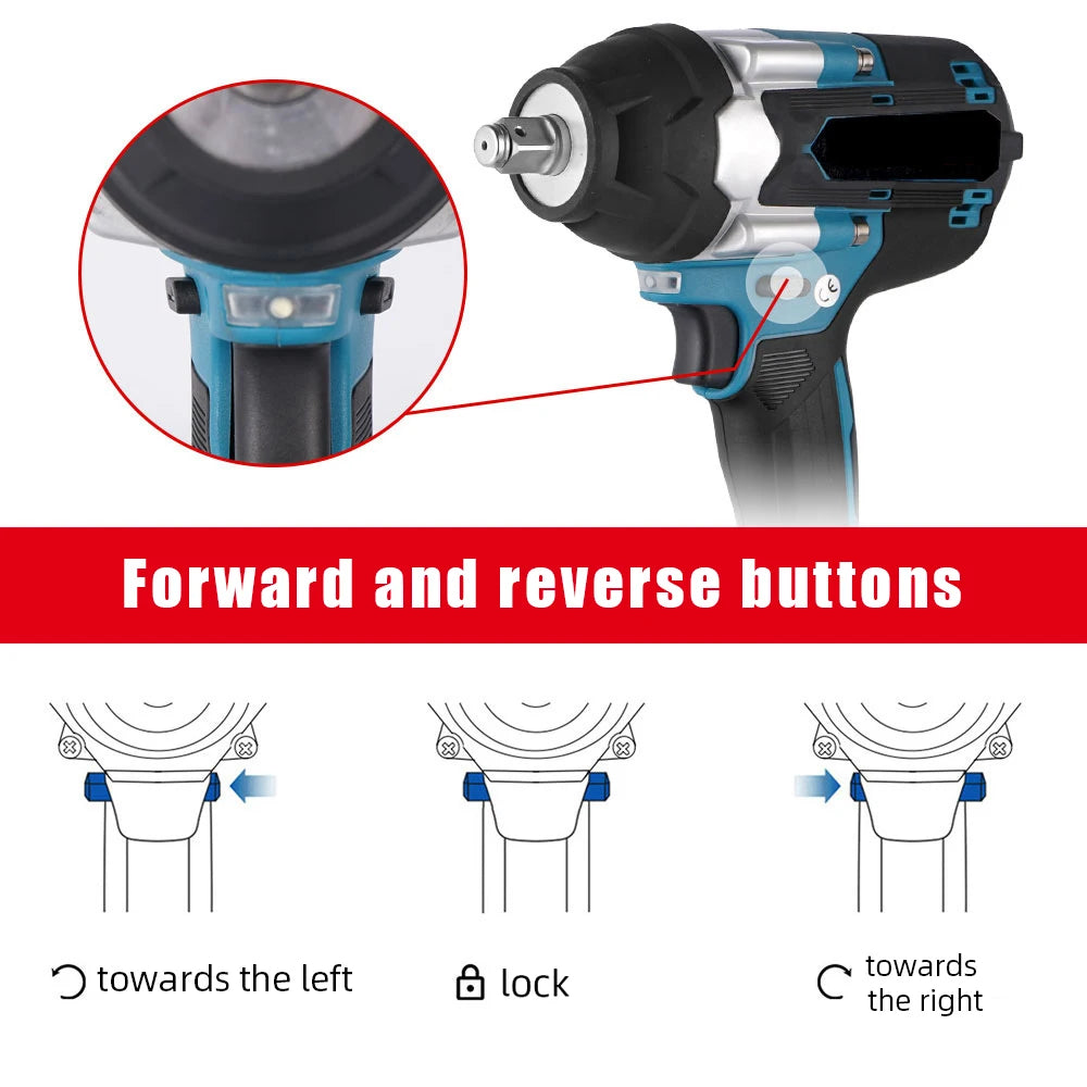 Llave de impacto 520Nm con 1 bateria