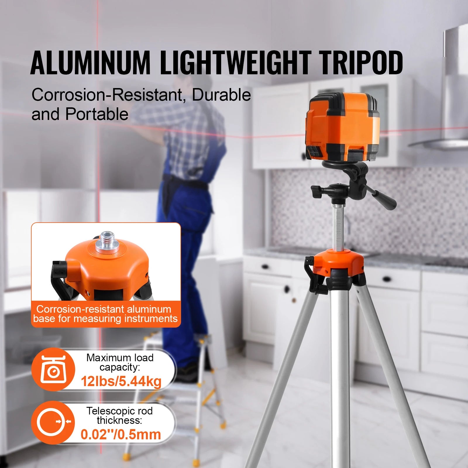 Nivel laser verde con tripode