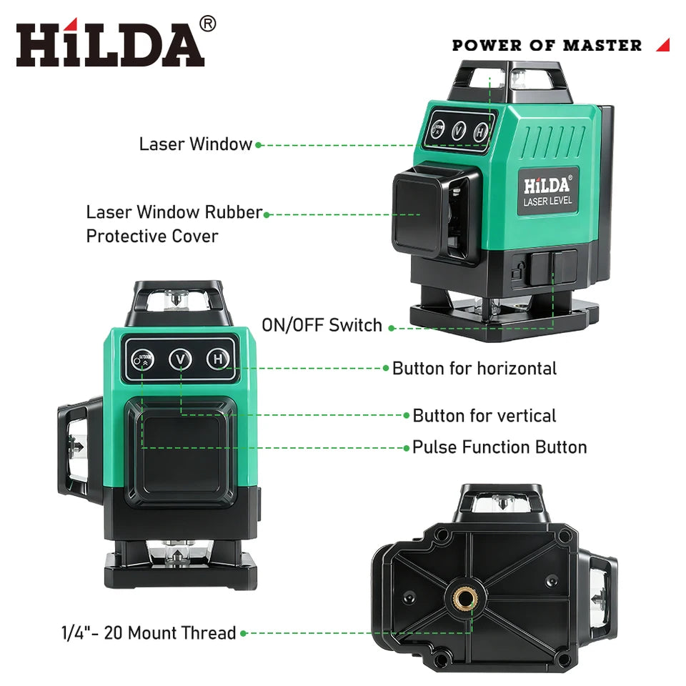 Nivel laser verde 16 lineas