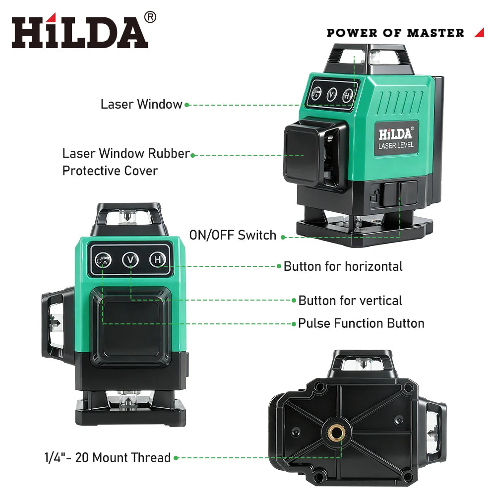 Nivel laser verde 16 lineas