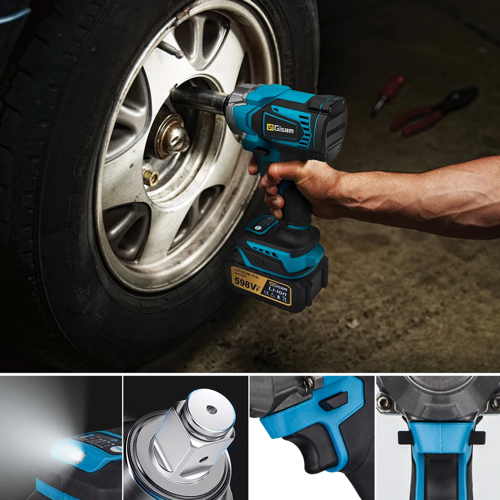 Llave de impacto Gismis 1200Nm 1/2 con 1 bateria 1 Battery 2943