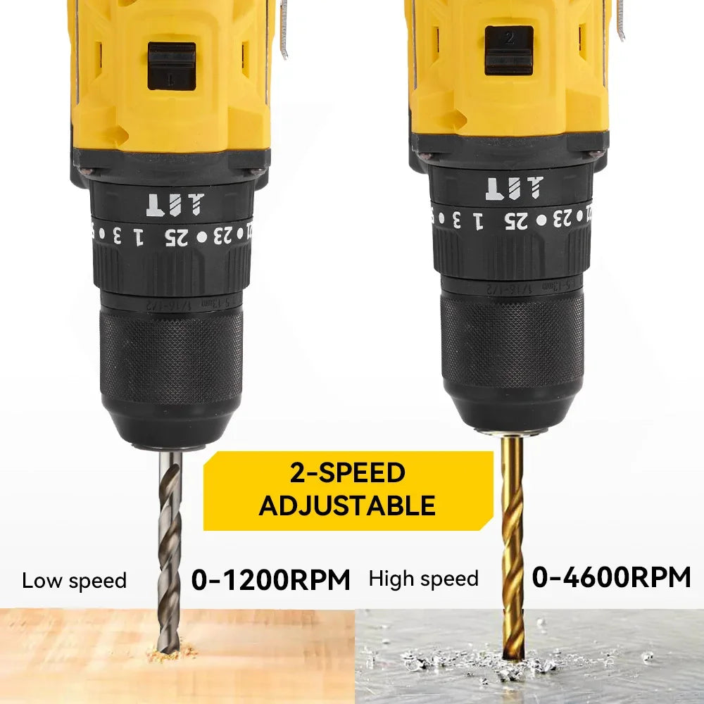 Taladro MELLWIN 18V 13mm con 2 baterias