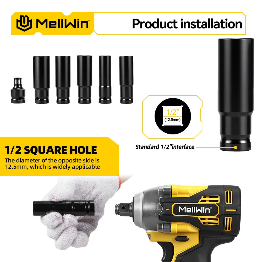 Llave de impacto MELLWIN con 2 baterias 2XBattery Set-B 8525