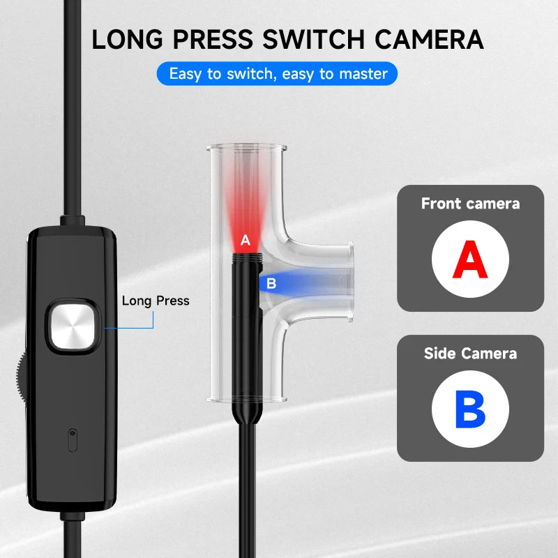 Boroscopio industrial 8mm doble lente OTG movil