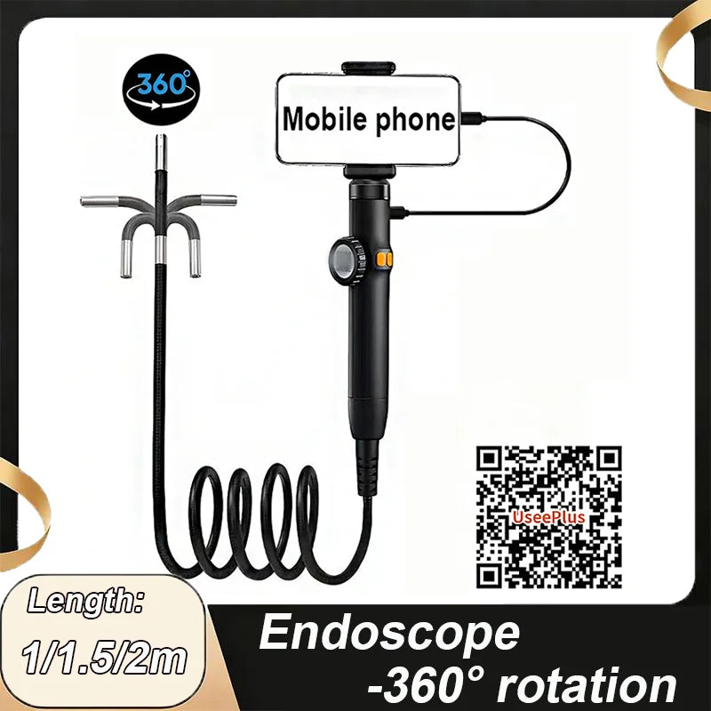 Boroscopio industrial articulado 360 1080P 6mm OTG movil