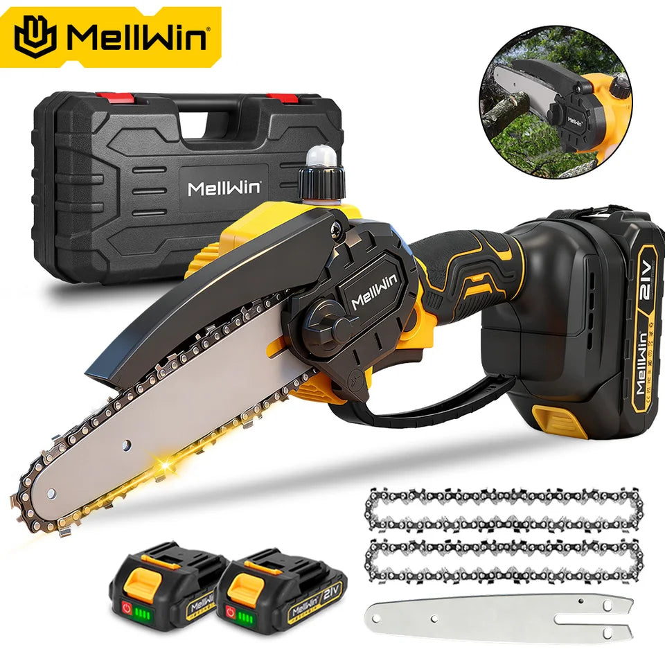 Motosierra electrica MELLWIN 6 pulgadas con 1 bateria