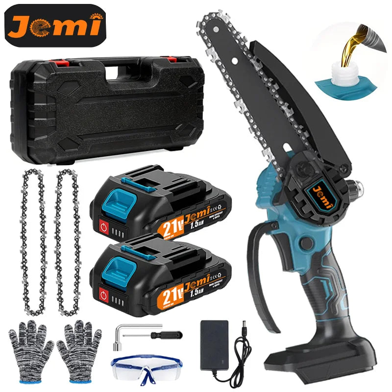 Motosierra electrica Jemi 6 pulgadas con 2 baterias