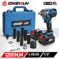 Llave de impacto ONEVAN 1200Nm 1/2 con 1 bateria 1Battery 1EU Plug 8740