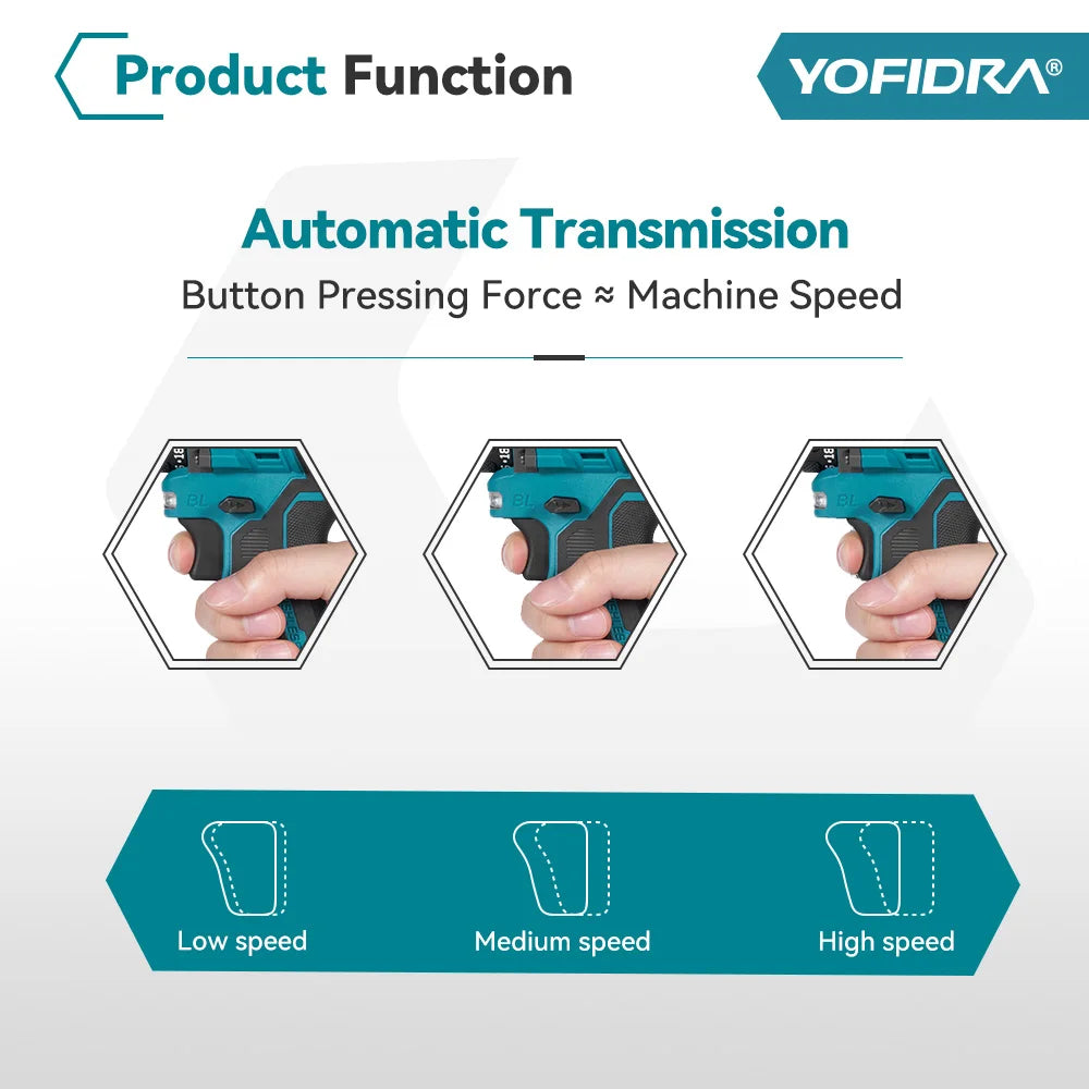 Taladro YOFIDRA percutor 18V 10mm con 2 baterias
