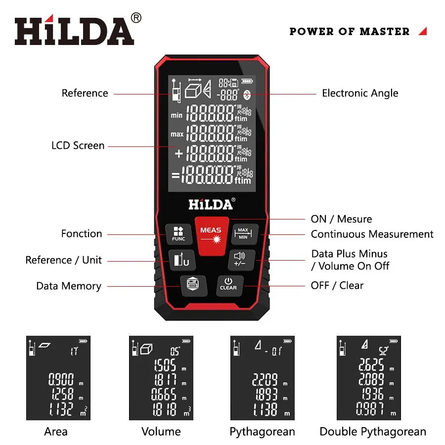 Medidor laser HILDA CJ390 50m 50m CJ390 5591