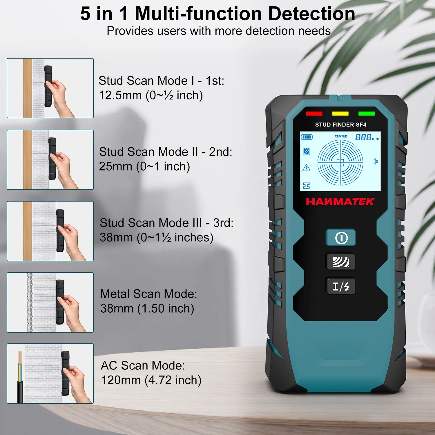 Detector de pared HANMATEK SF4
