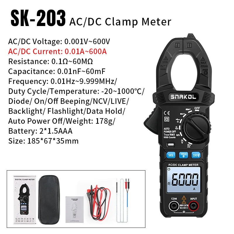 Multimetro digital SNAKOL SK203