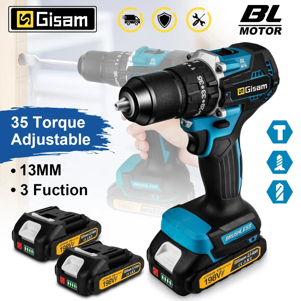 Taladro percutor 18V 13mm con 1 bateria 1 Battery 3706