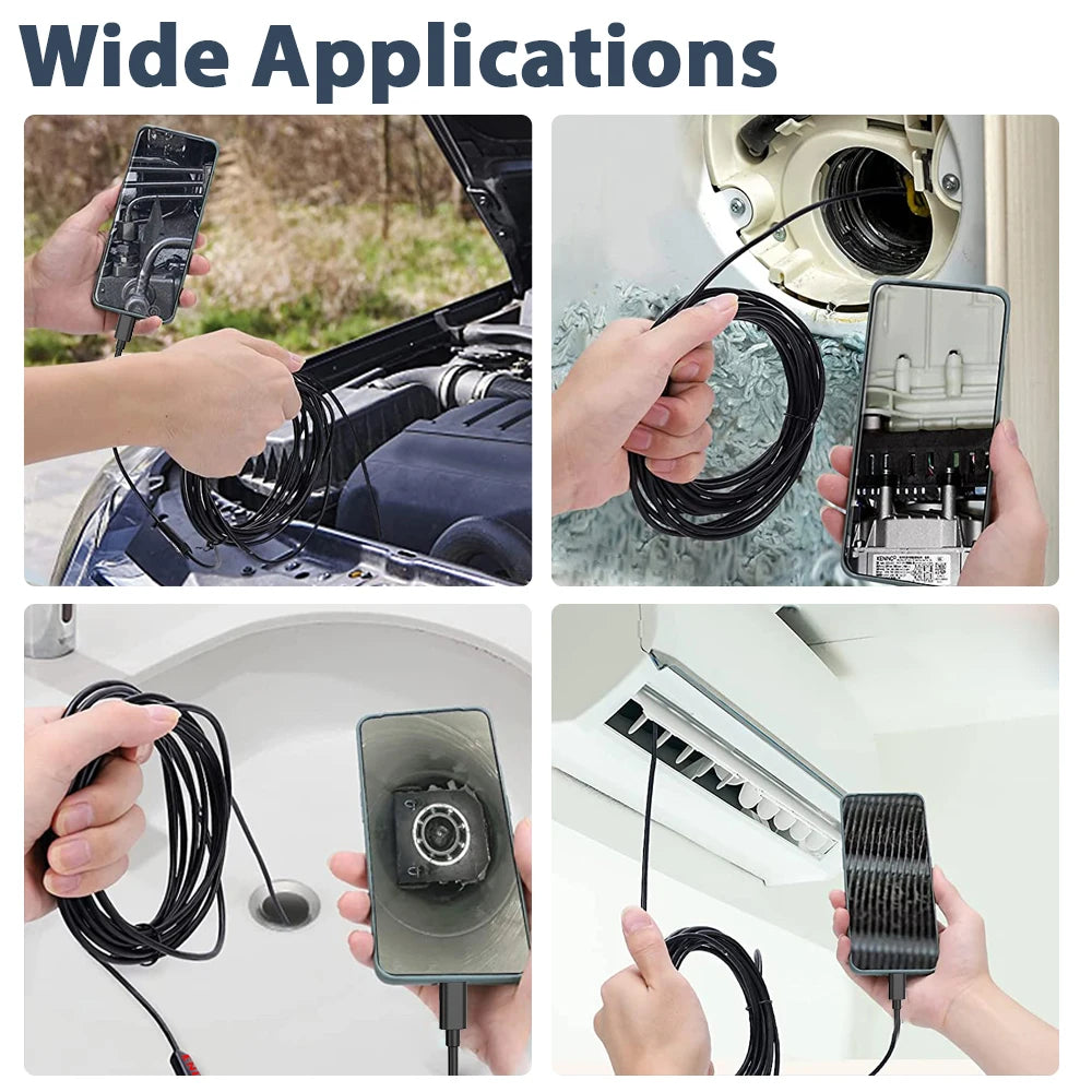 Boroscopio industrial KERUI doble lente OTG movil